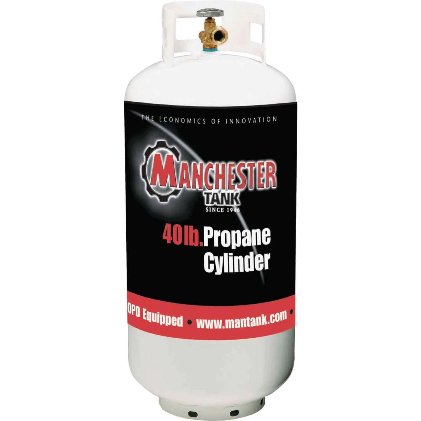 Superior Manchester Tank Steel DOT Vertical LP Propane Tank 40 lb. Capacity Refined