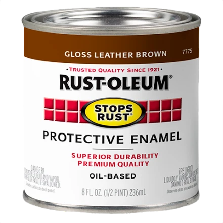 Traditional Rust-Oleum Stops Rust Protective Enamel Gloss Leather Brown Paint 1 2 Pint Outstanding