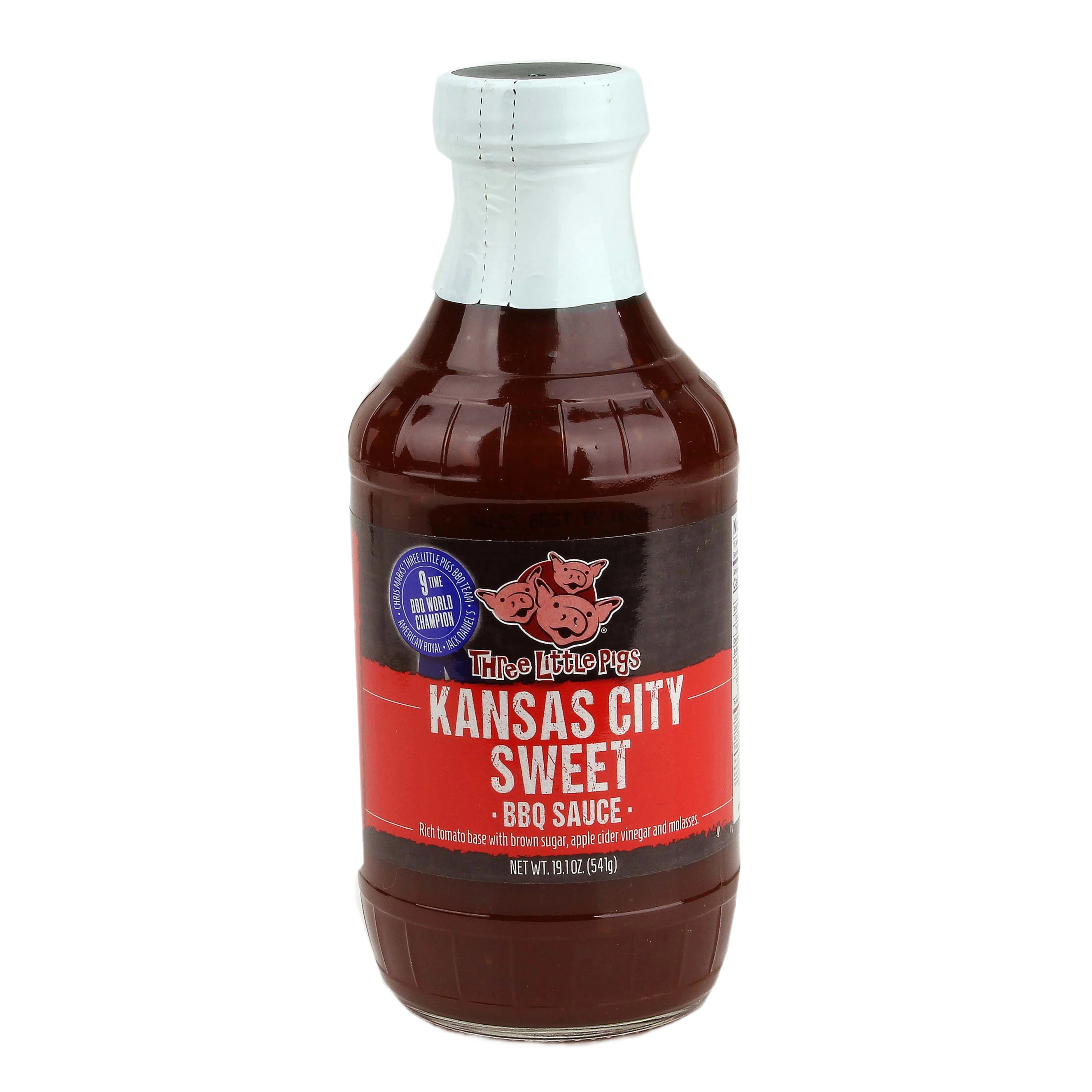 Traditional Three Little Pigs Kansas City Sweet BBQ Sauce 19.1 oz. Detailed