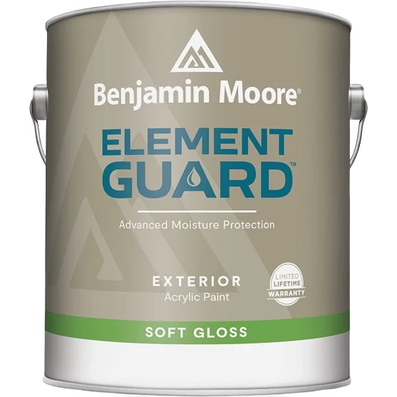 Quality Benjamin Moore Element Guard White Soft Gloss 1 gallon Flexible