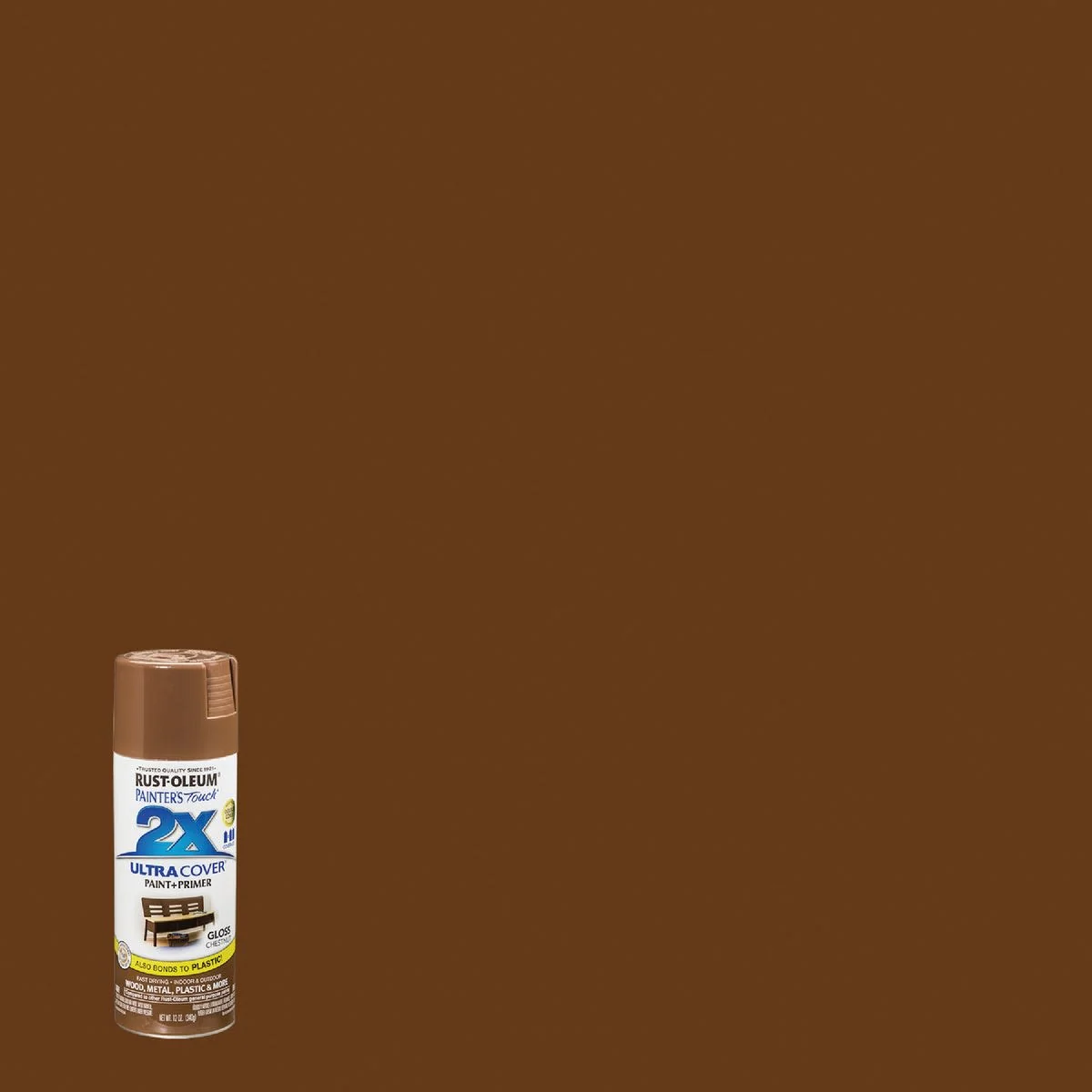 Traditional Rust-Oleum Painters’ Touch 2X Chestnut Gloss Spray Paint Primer 12 oz. Optimized