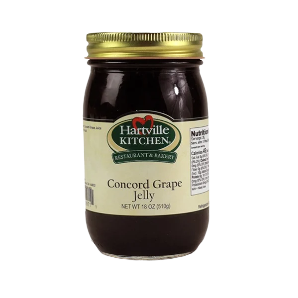 Breathable Hartville Kitchen Old Fashioned Concord Grape Jelly 18 oz. Environmentally Friendly