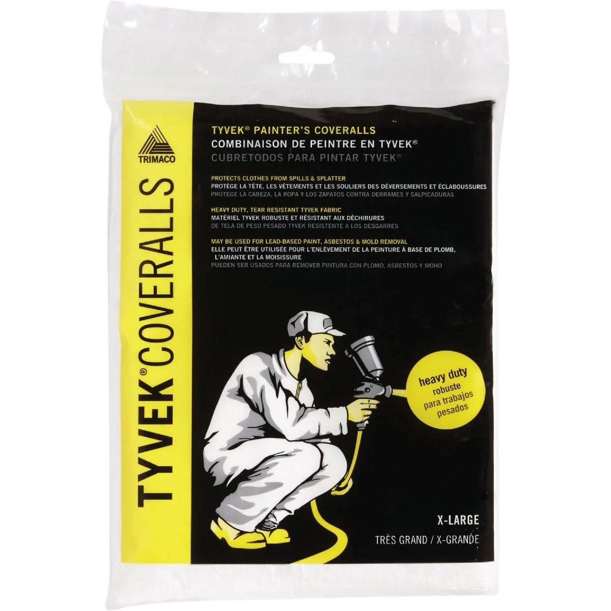 Premium Material Trimaco White Tyvek Reusable Painter’s Coveralls XL Professional