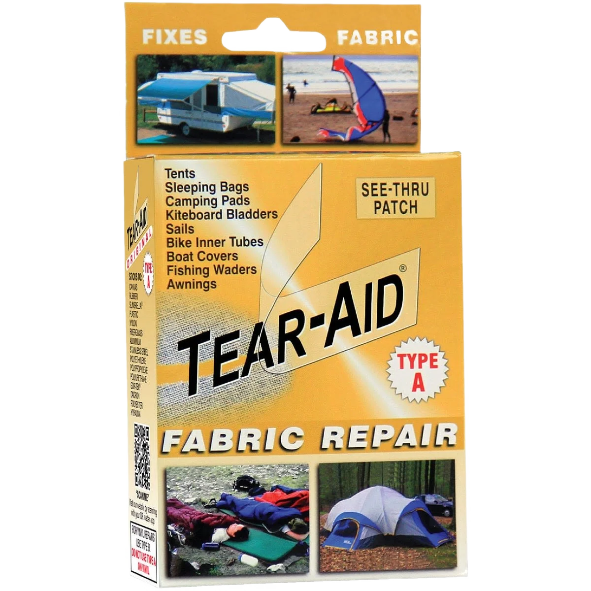 High-Performance Tear-Aid Tent and Multiuse Fabric Repair Kit Relaxed