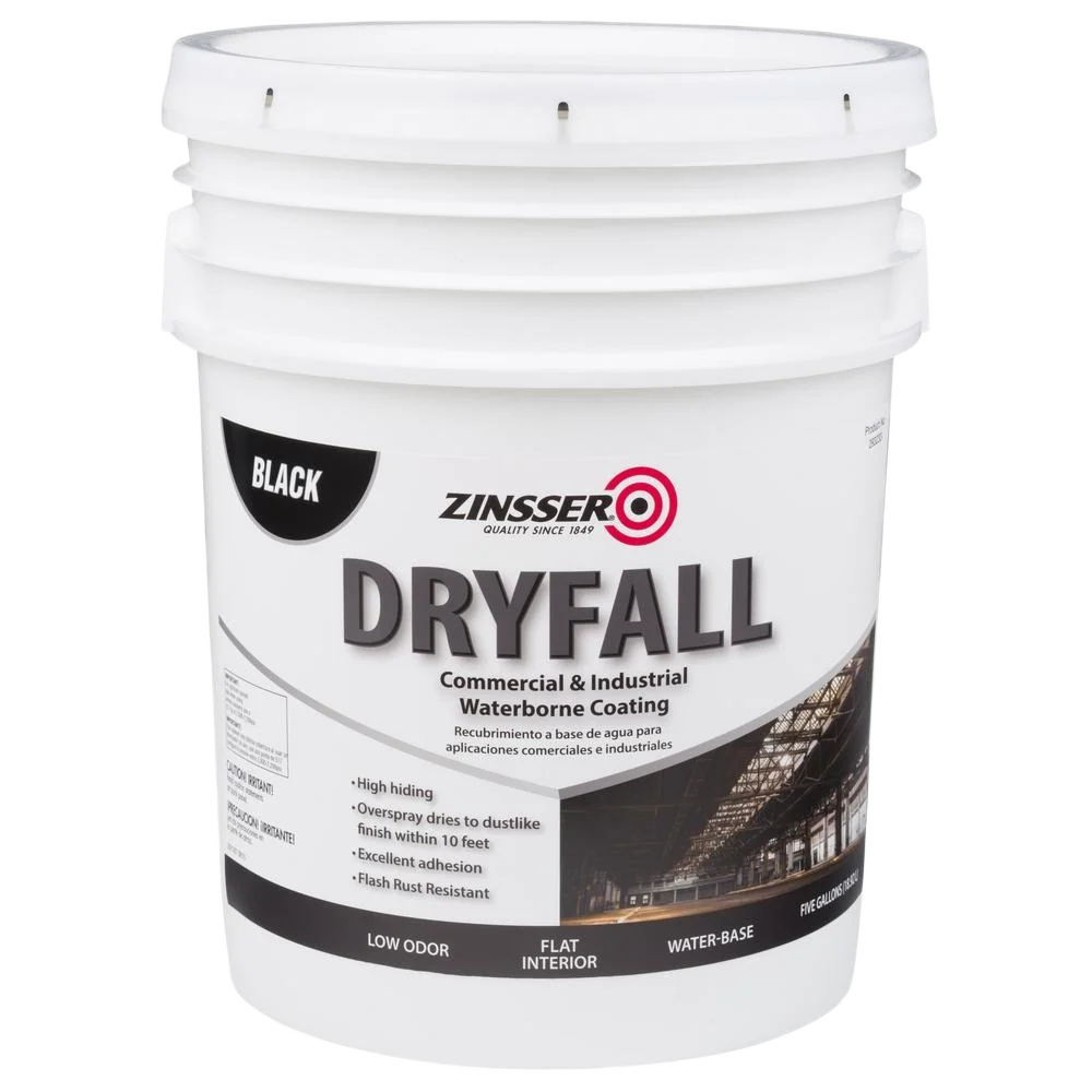 Soft Zinsser Dryfall Black Waterbourne Coating 5 Gallon Smooth