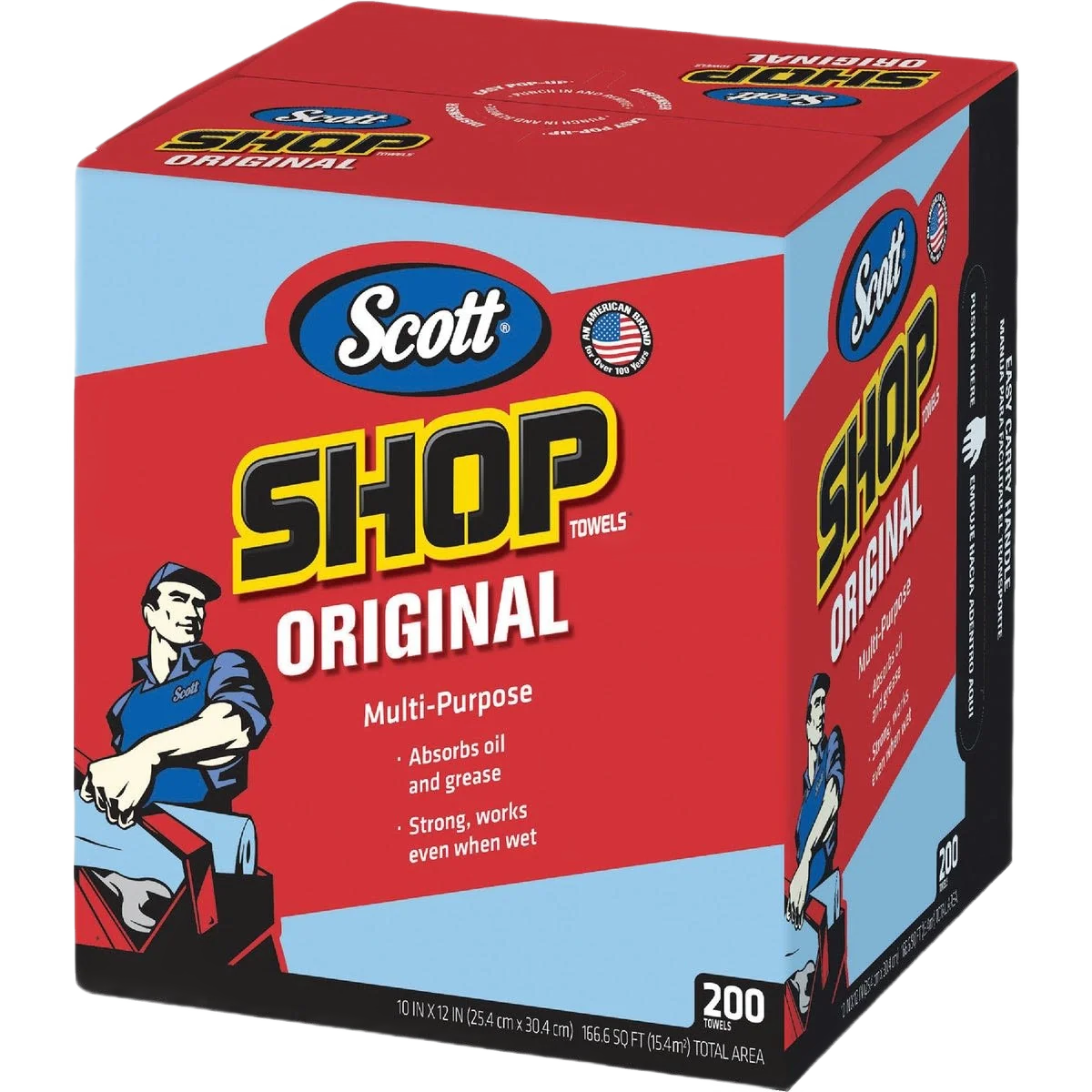 Flexible Scott 12 In. W x10 In. L Shop Towel 200-Sheets Recyclable