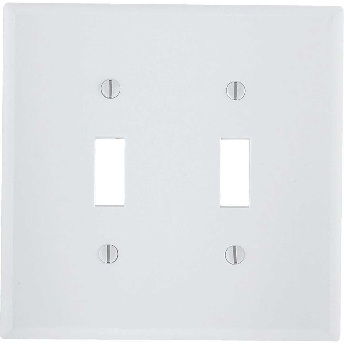 Functional Leviton 2-Gang Single Toggle Switch White Outlet Wall Plate Reusable