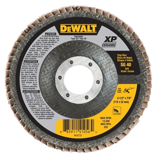 Comfortable DEWALT 4-1 2 X 7 8 80G T29 Ceramic Flap Disc Fine Crafted