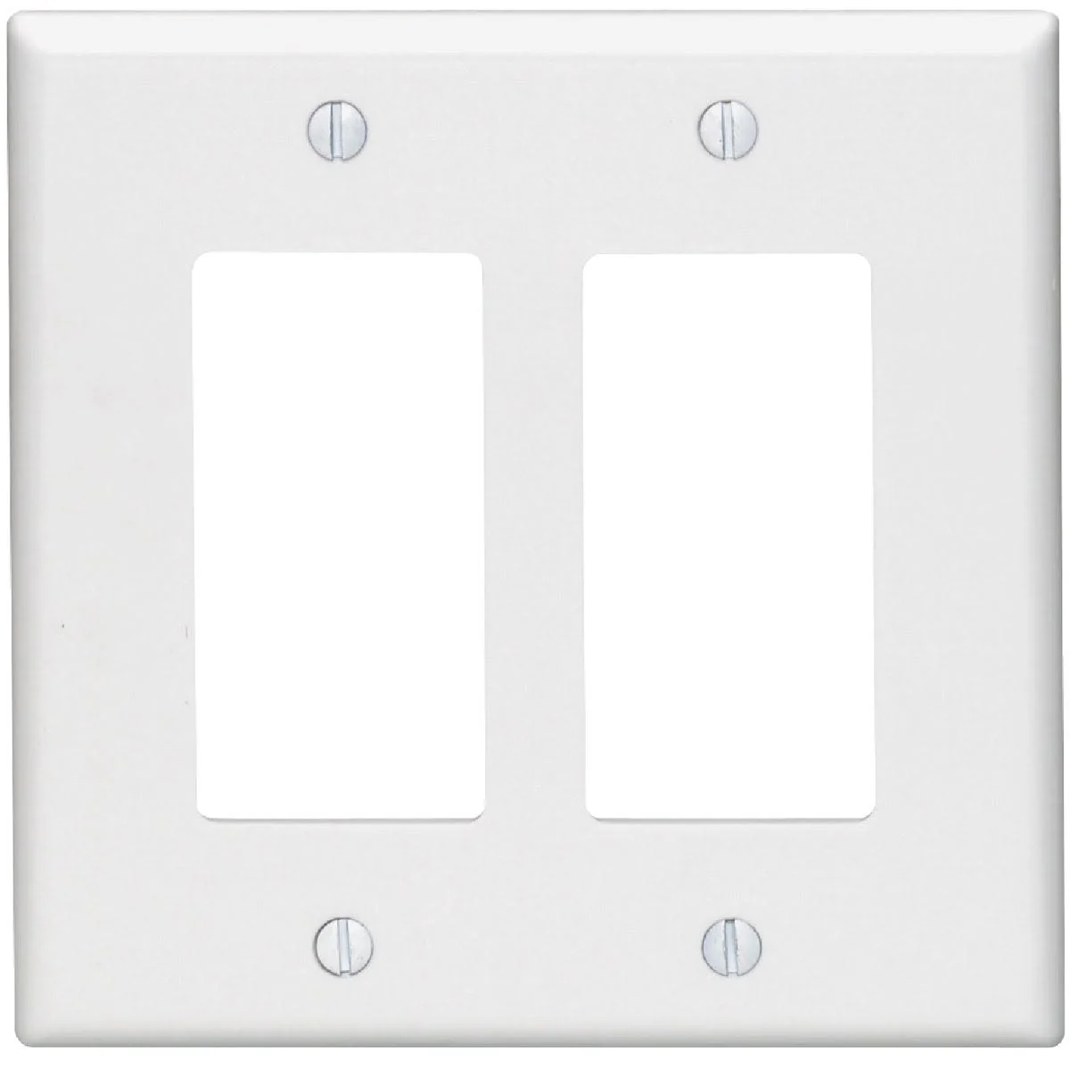 Responsible Leviton Mid-Way 2-Gang White Rocker Decorator Wall Plate Efficient