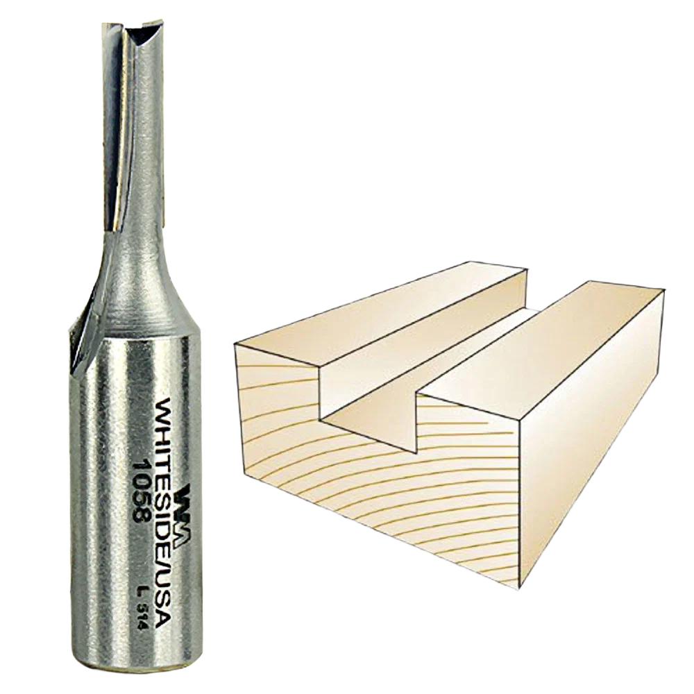 Original Design Whiteside Straight Bit 1 2 in. SH x 1 4 in. CD x 3 4 in. CL Powerful
