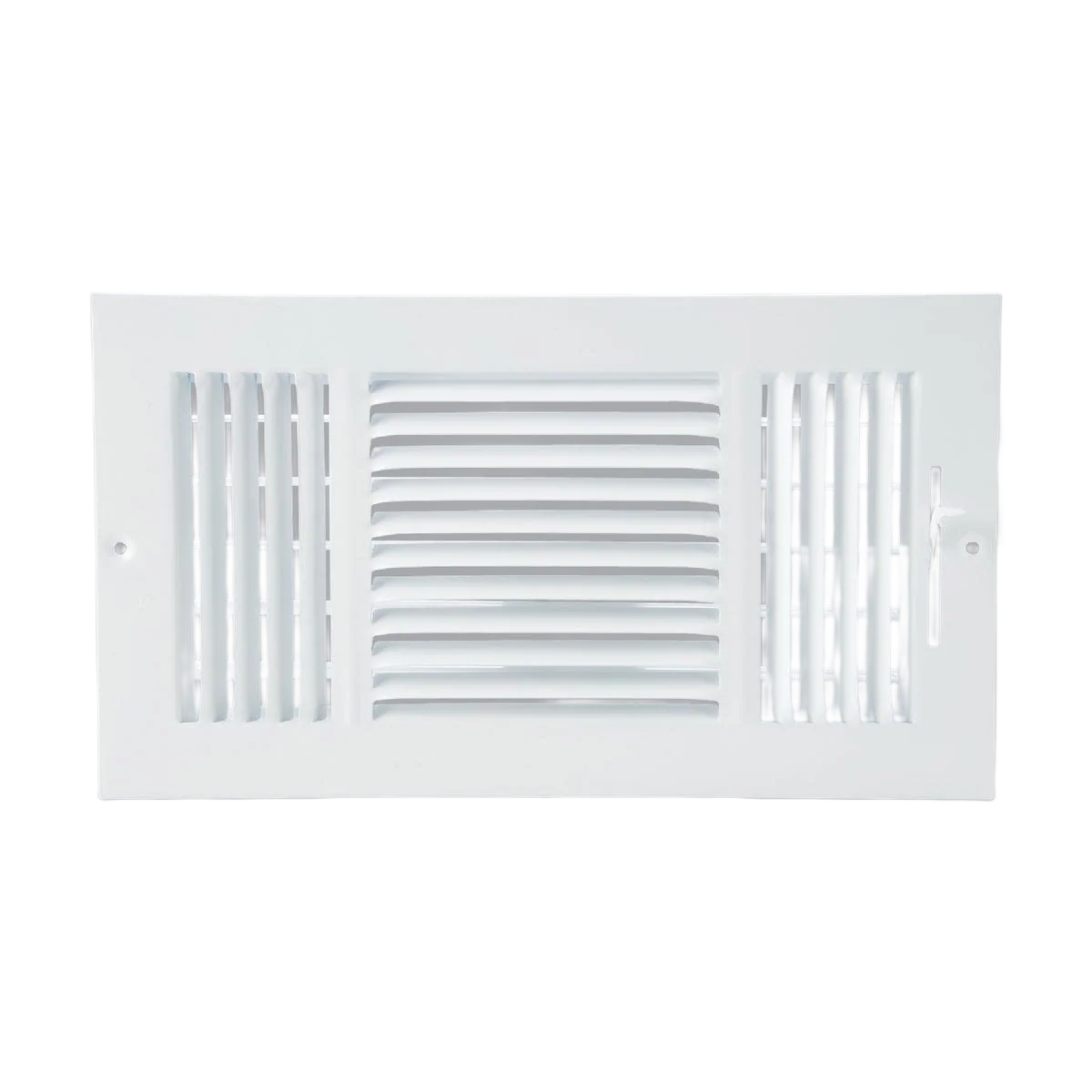 Elegant Home Impressions 6 in. x 14 in. Steel 3-Way Wall Register White Unique