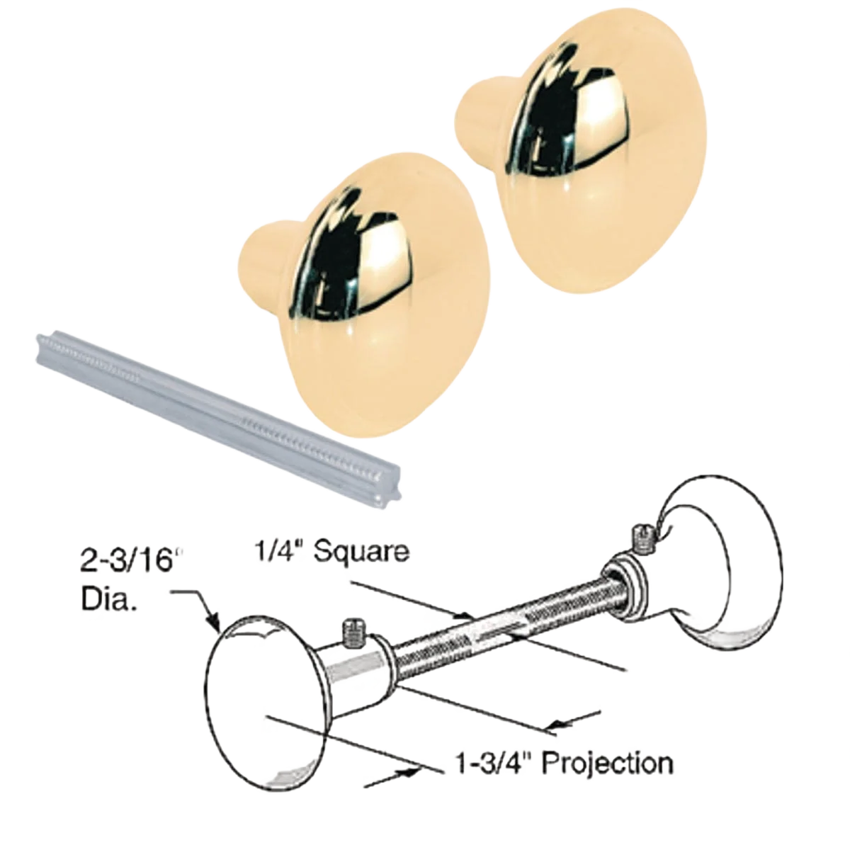 Durable Prime-Line Brass Knob Detailed