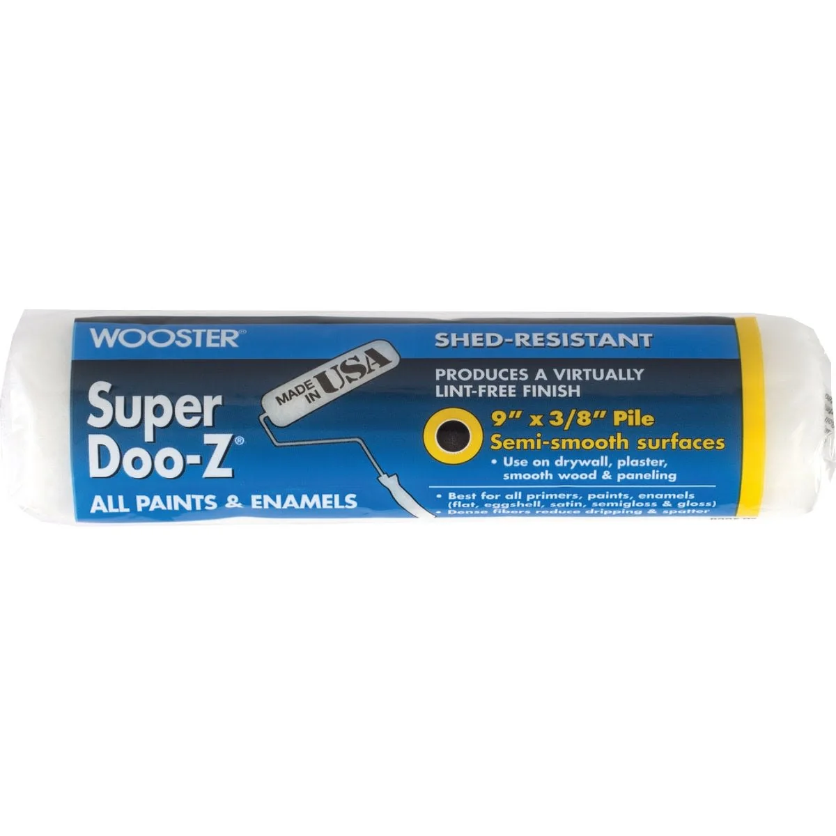 Certified Wooster Super DOO-Z Woven Fabric Roller Cover 9 x 3 8 In. World-Class