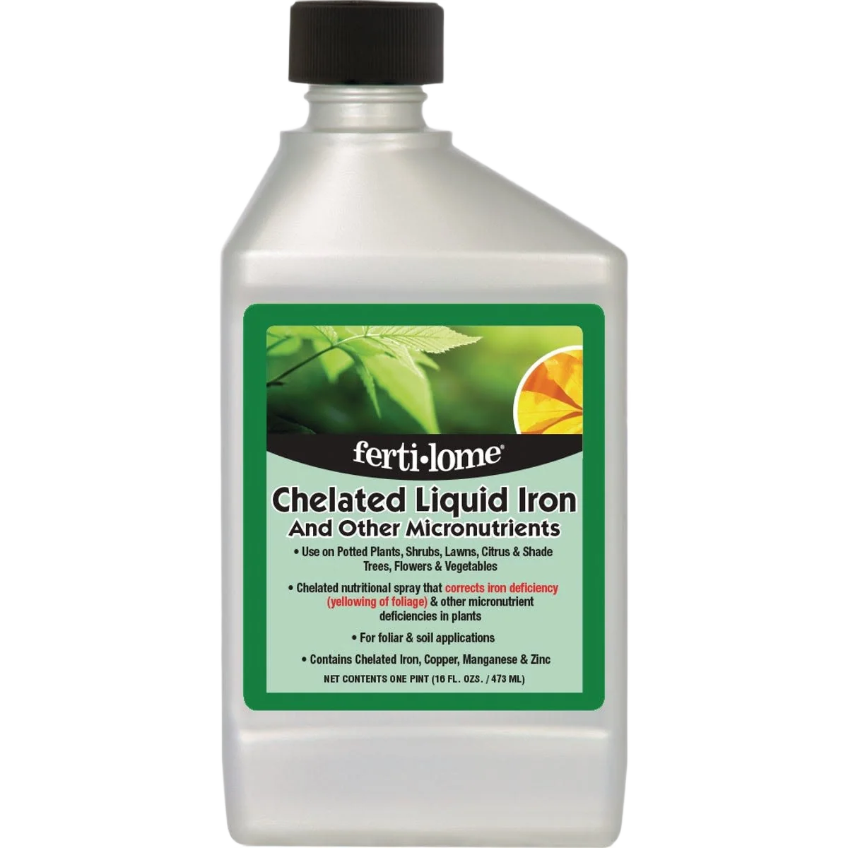 Smooth Ferti-lome Chelated Iron Formulation Liquid Plant Food Concentrate 16 oz. Efficient