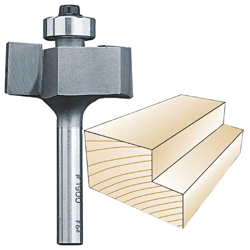 Refined Whiteside Rabbeting Bit 1 4 in. SH x 1 2 in. CL x 3 8 in. CD Premium Material