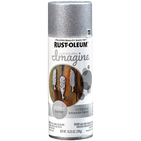 Environmentally Friendly Rust-Oleum Imagine Craft Hobby Glitter Silver Spray Paint 10.25 oz. Unique