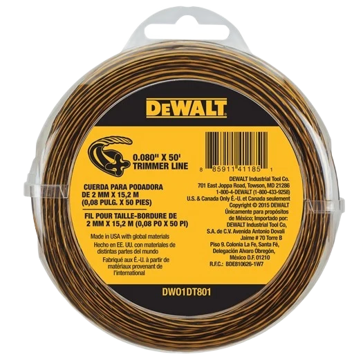 Premium Material DEWALT 0.080 x 50′ Trimmer Line First-Class