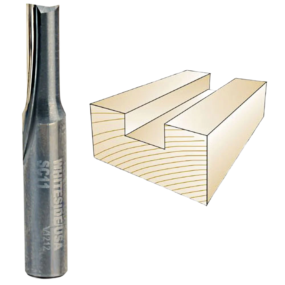 Fine Whiteside Solid Carbide Straight Bit 1 4 in. SH x 3 16 in. CD x 1 2 in. CL Proven