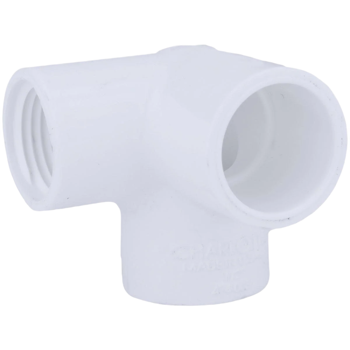 First-Class Charlotte Pipe Female Schedule 40 PVC 90 Deg. Elbow with Side Inlet 1 2 In. 1 2 In. Slip x 1 2 In. Enhanced