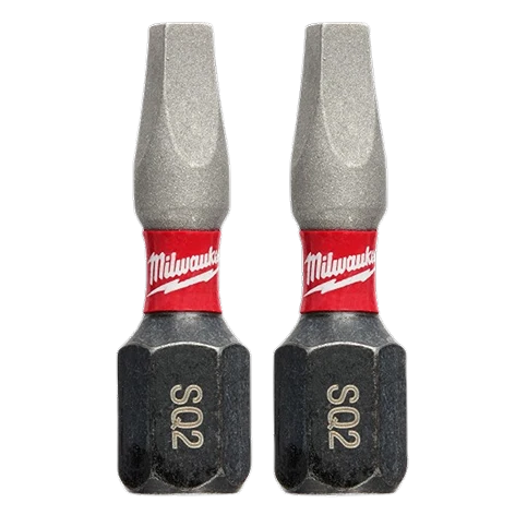 Expertly Made Milwaukee SHOCKWAVE™ Impact Duty™ 1 SQ2 Square Bits 2-Pack Top-Quality