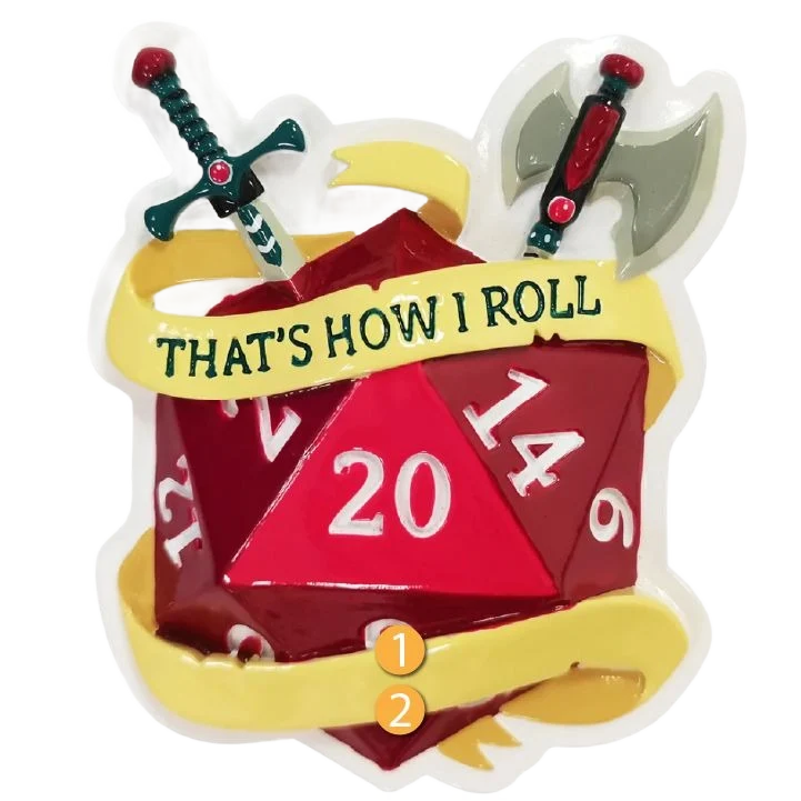 Soft PolarX Personalized That’s How I Roll Dice Ornament Optimized