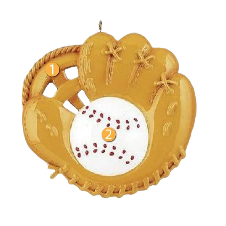 Authentic Rudolph Me Personalized Baseball Mitt Ornament Clean