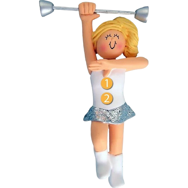 Environmentally Friendly Ornament Central Personalized Blonde Female Baton Twirler Ornament Eco-Friendly