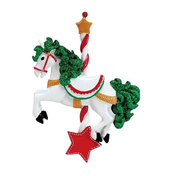 Exceptional Rudolph Me Personalized Carousel Horse Ornament Powerful