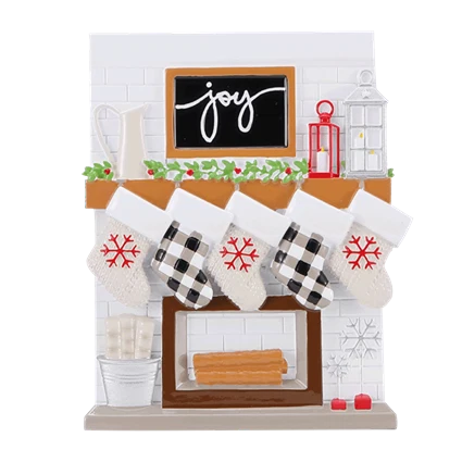 Casual PolarX Personalized Family of 5 Fireplace Mantle Ornament Functional