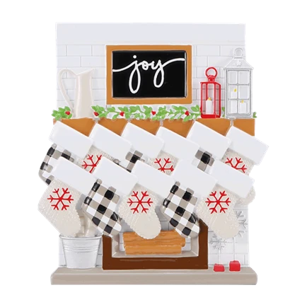 Top-Quality PolarX Personalized Family of 11 Fireplace Mantle Ornament Exclusive