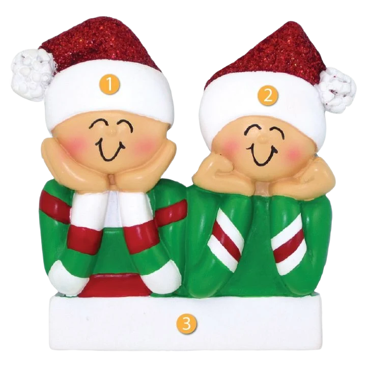Prestigious Ornament Central Personalized Head In Hands with 2 People Ornament Classic