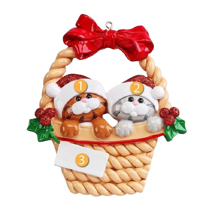 Responsible Rudolph Me Personalized Kitty Couple Ornament Traditional