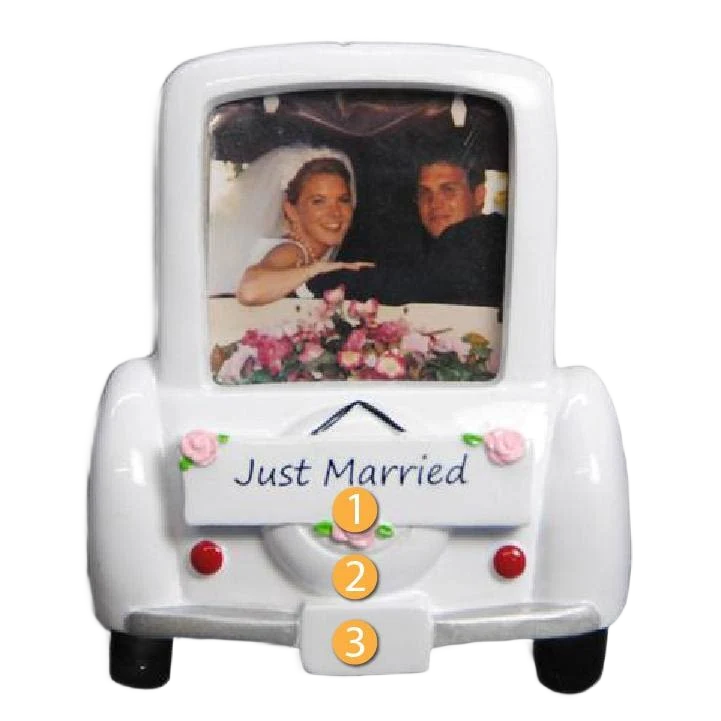 Eco-Friendly PolarX Personalized Wedding Car Frame Ornament Expertly Made