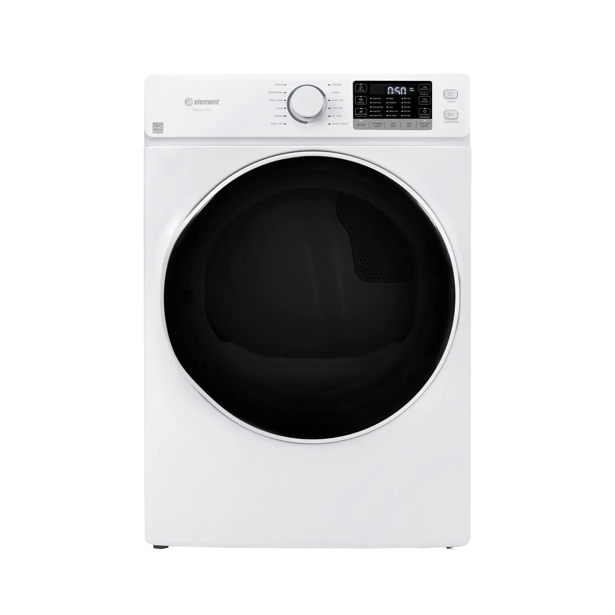 Natural Element Electronics 8.0 cu. ft. Front Load Gas Dryer – White EFD8027GBW Versatile