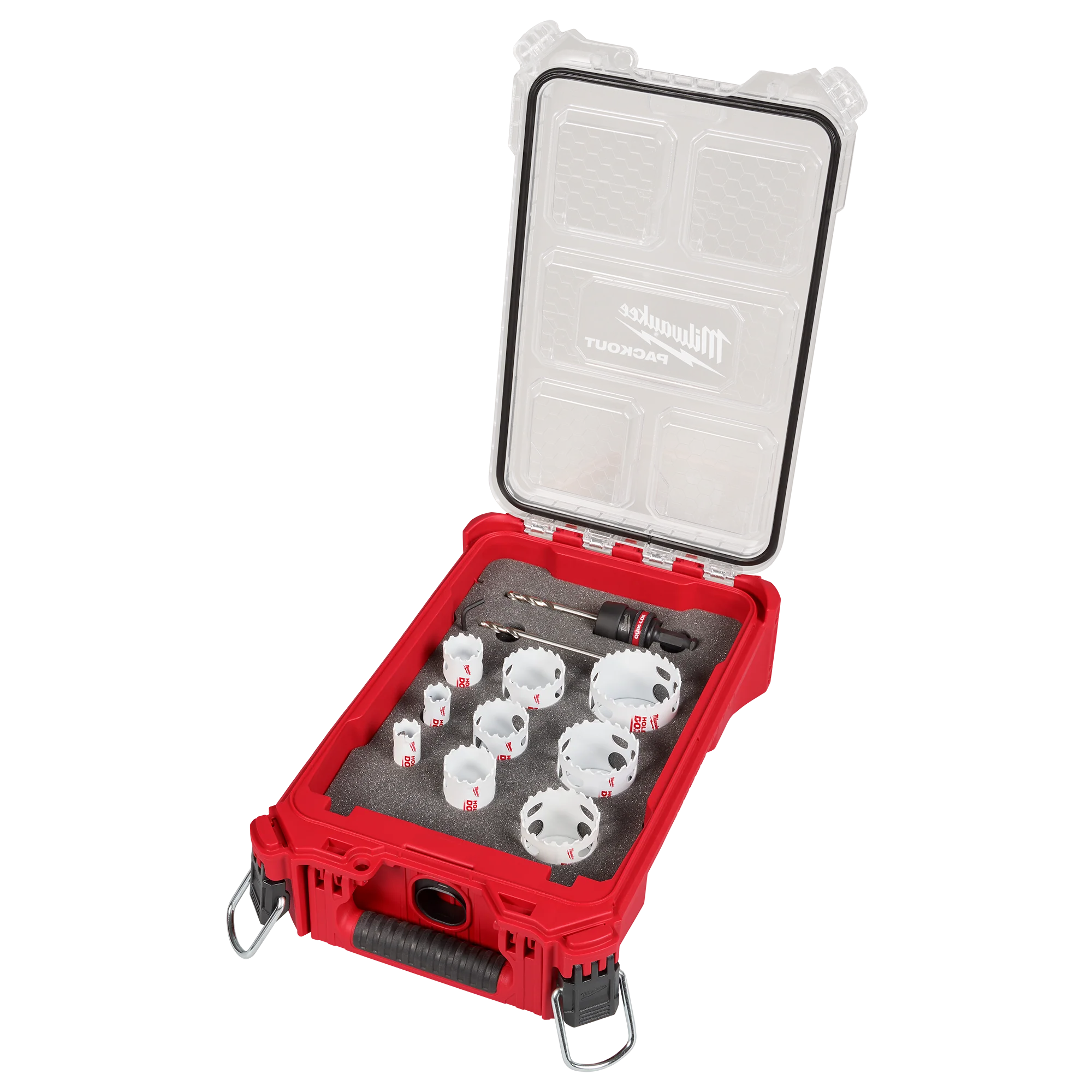 Flexible Milwaukee 12PC QUIK LOK™ HOLE DOZER™ Bi-Metal Kit with PACKOUT™ Compact Organizer Easy-to-Use