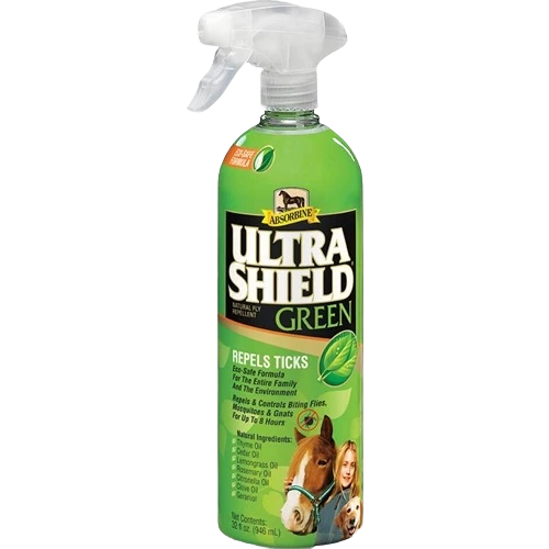 Eco-Friendly Absorbine Ultrashield Green Natural Fly Repellent 32 oz. Reusable
