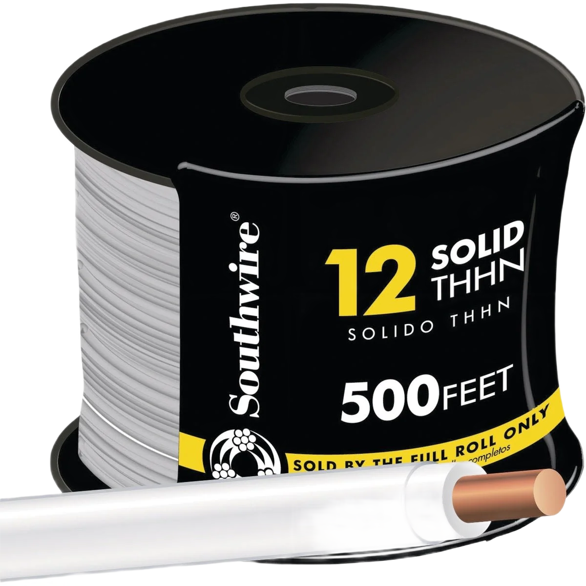 Convenient Southwire 500 ft. 12-AWG White Solid THHN Wire Genuine