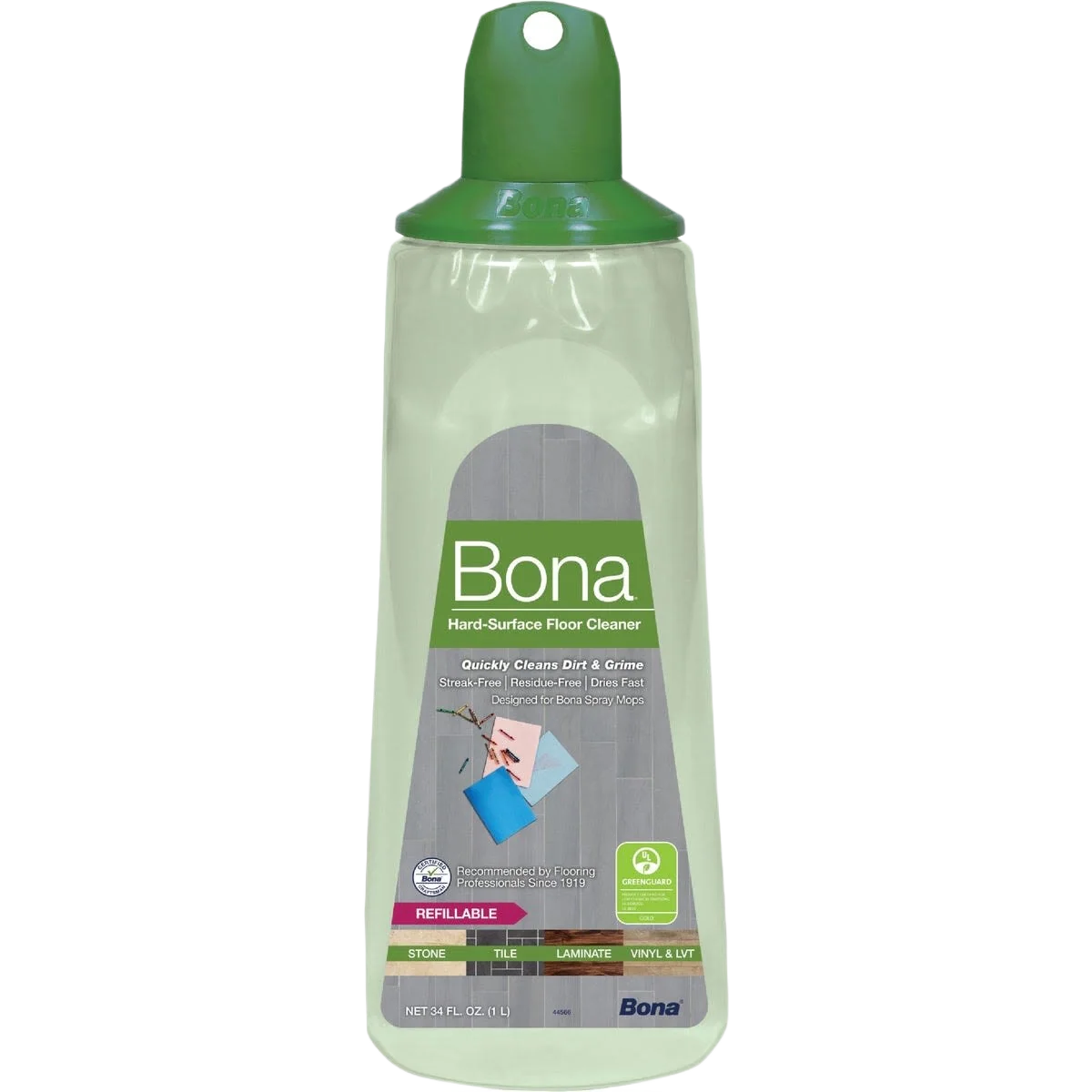 Practical Bona Stone Tile and Laminate Floor Cleaner Refill 34 oz. Relaxed