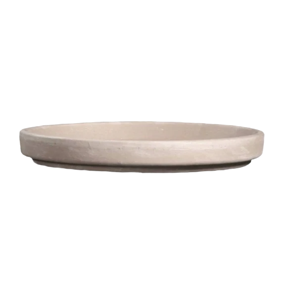 Premium Material Border Concepts Granite Clay Waterproof Saucer 3.5 in. Sophisticated