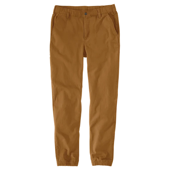 Detailed Carhartt Men’s Tall W36 Brown Rugged Flex® Relaxed Fit Canvas Jogger Pant Superior