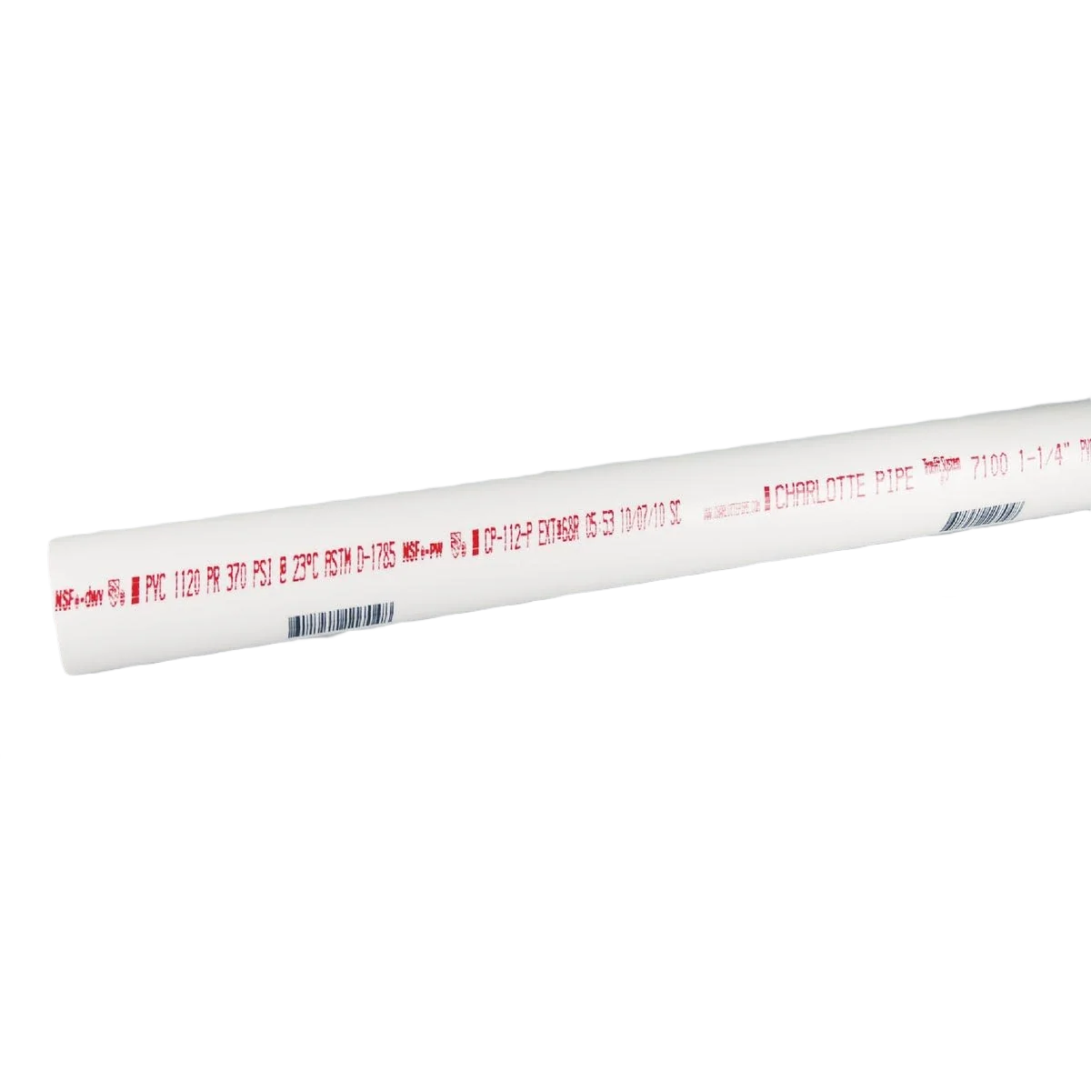 Fine Charlotte Pipe PVC Cold Water Pressure Schedule 40 Pipe 1-1 4 In. x 40 Ft. Optimized