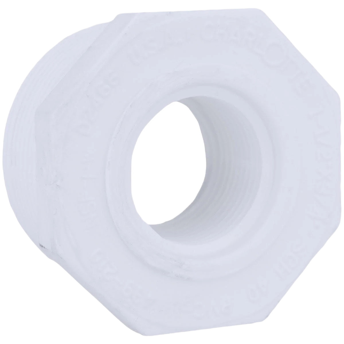 Fine Crafted Charlotte Pipe 1-1 2 MPT x 3 4 FPT PVC Bushing Excellent