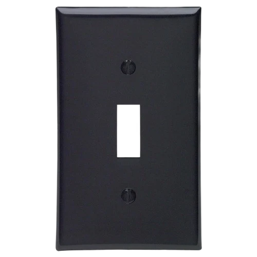 Versatile Leviton 1-Gang Black Toggle Switch Wall Plate Powerful