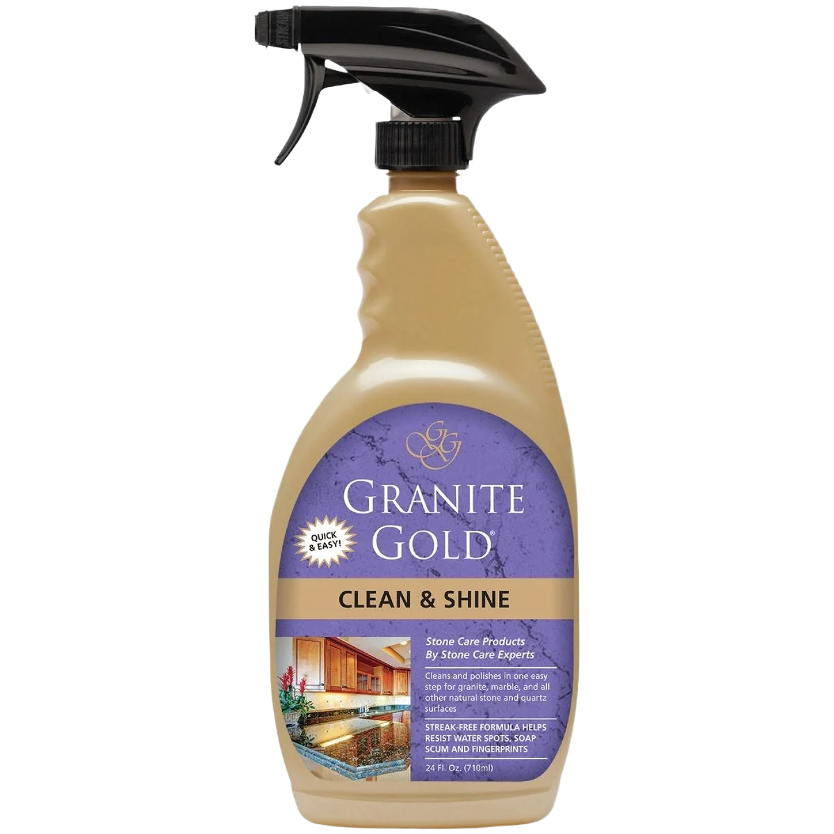 Contemporary Granite Gold Clean Shine Stone Polish Quality