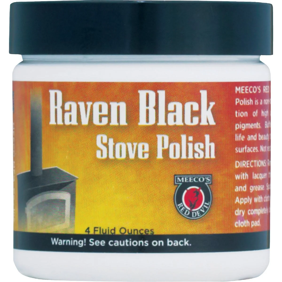 Selected Meeco’s Red Devil Black Black Stove Polish Paste 4 oz. Genuine