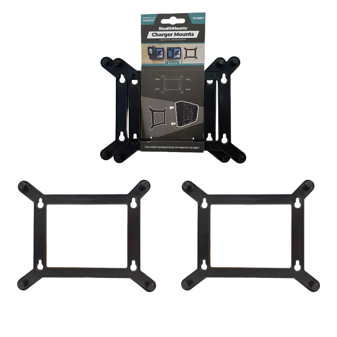 Healthy StealthMounts Black Makita Single Charger Mount 2-Pack Prestigious