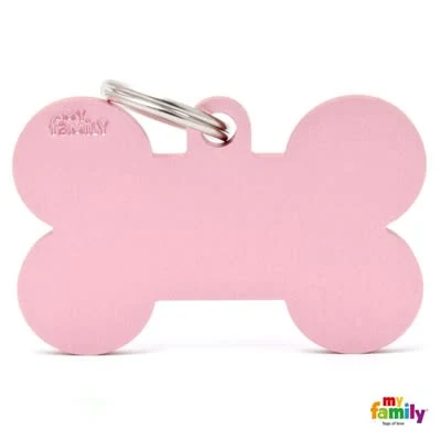 Elegant MyFamily XL Pink Bone ID Tag Sophisticated