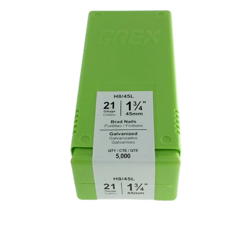 Next-Generation Grex 21-Gauge Brads 1-3 4 in. 5 000-Count Top-Quality