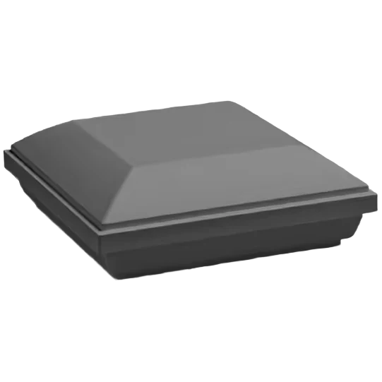 Soft TimberTech RadianceRail Composite 4 x 4 Matte Black Post Cap First-Class