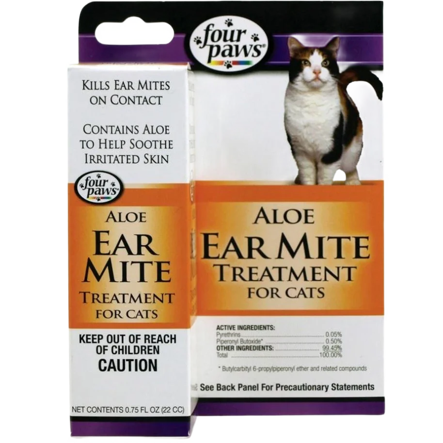 Trusted Four Paws Aloe Ear Mite Treatment for Cats .75 oz. Responsible